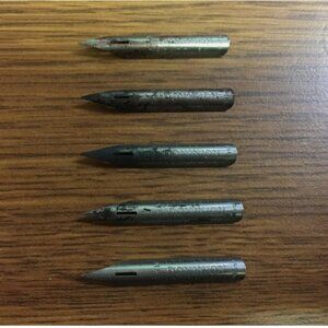 5 Vintage Spencerian No 2 Dominion School Pen Nib Made in England